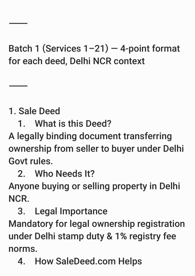 Property Transfer (Delhi NCR Context)